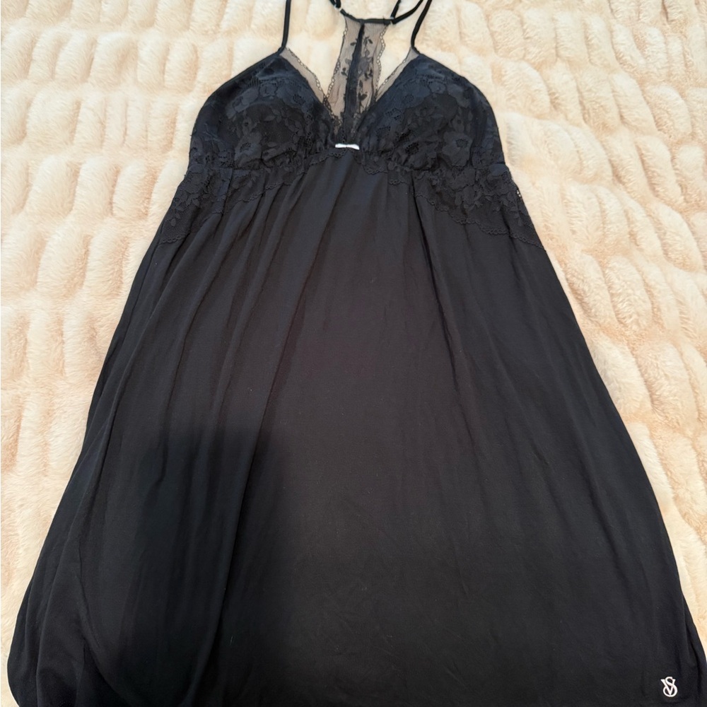 Victoria's Secret Black Lace Chemise